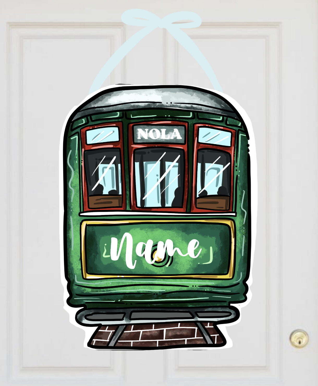 Louisiana New Orleans Streetcar Door Hanger - Customizeable!
