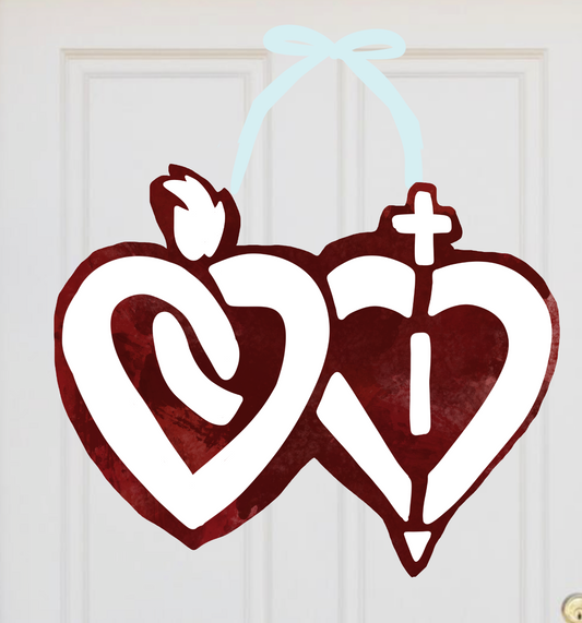 Sacred Heart Illustrated Doorhanger