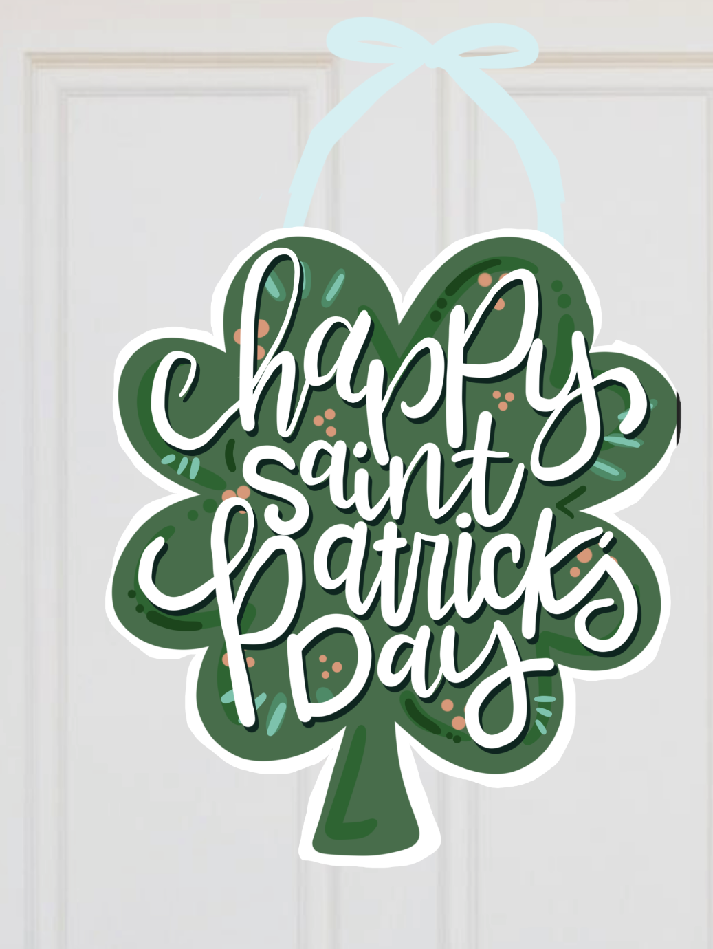 St. Patrick's Day Shamrock Door Hanger