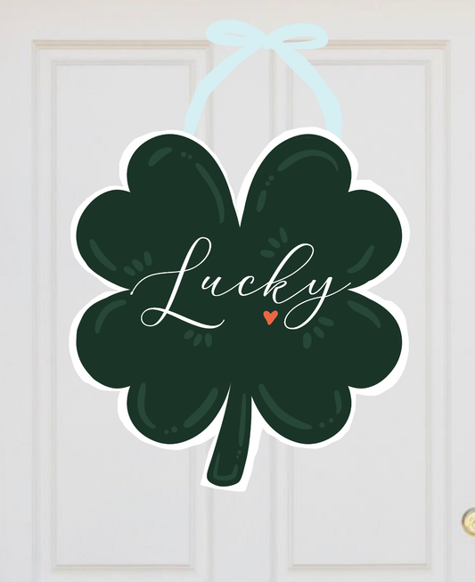 St. Patrick's Day Lucky Shamrock Door Hanger