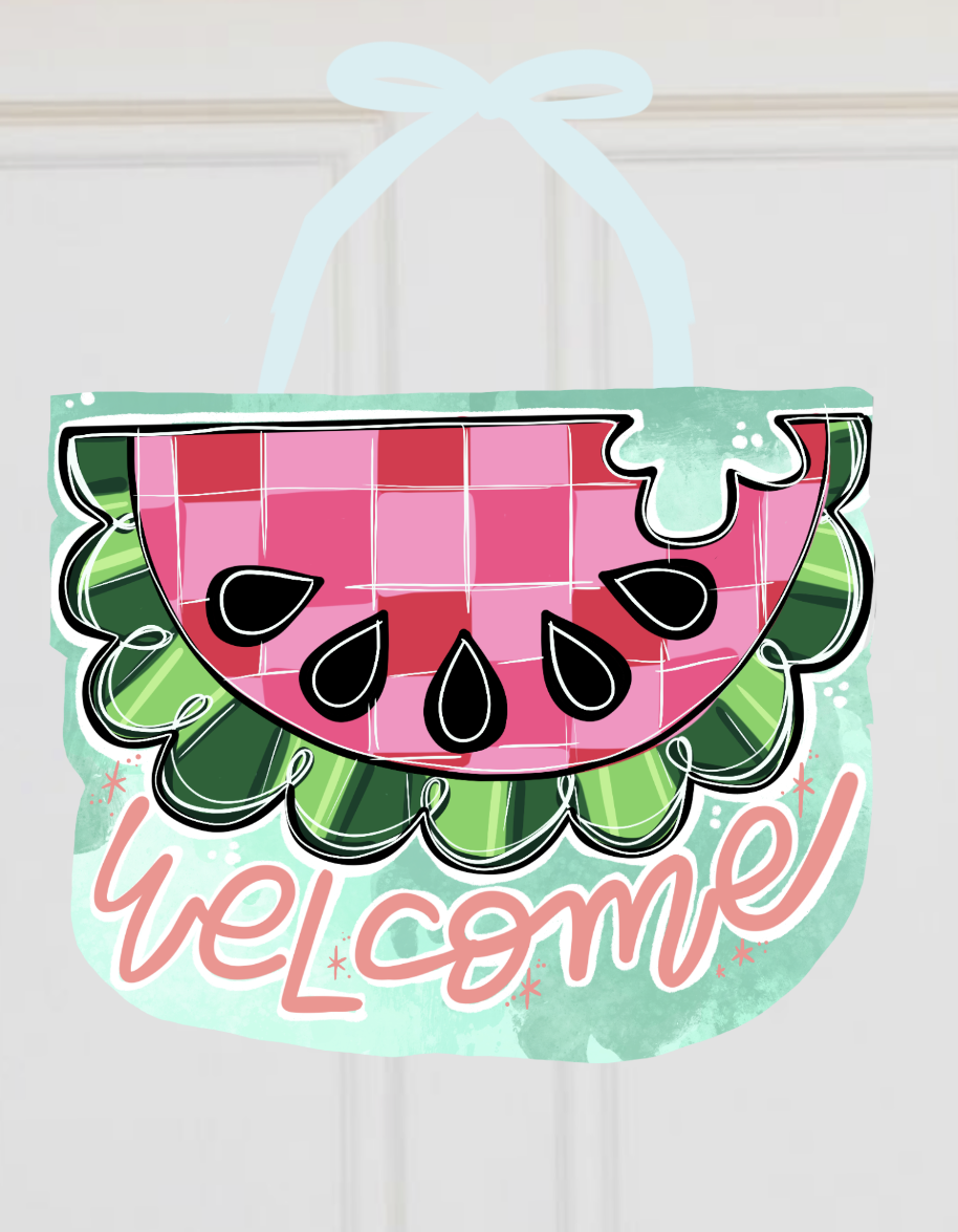 Watermelon Summer Door Hanger