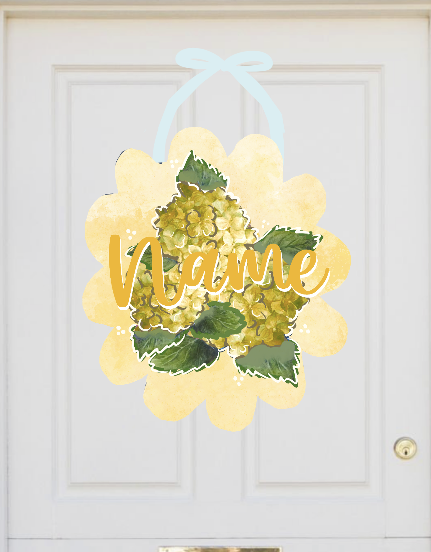 Hydrangea Baby Door Hanger