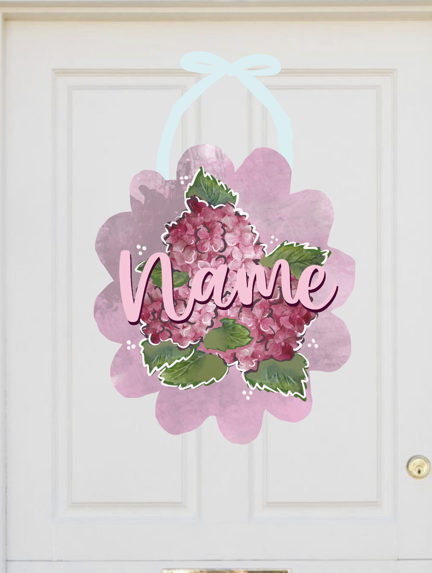 Hydrangea Baby Door Hanger