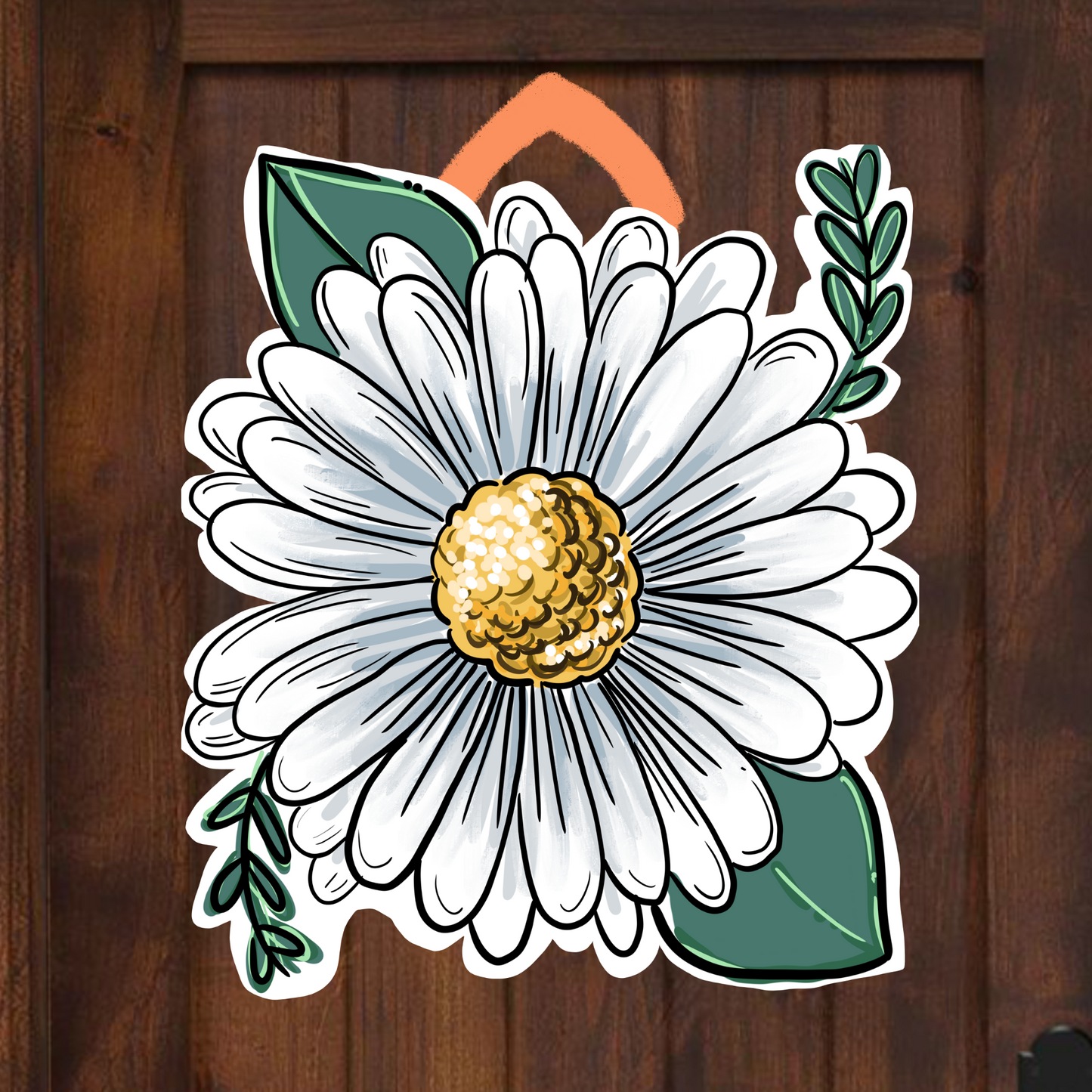 Daisy Floral Door Hanger