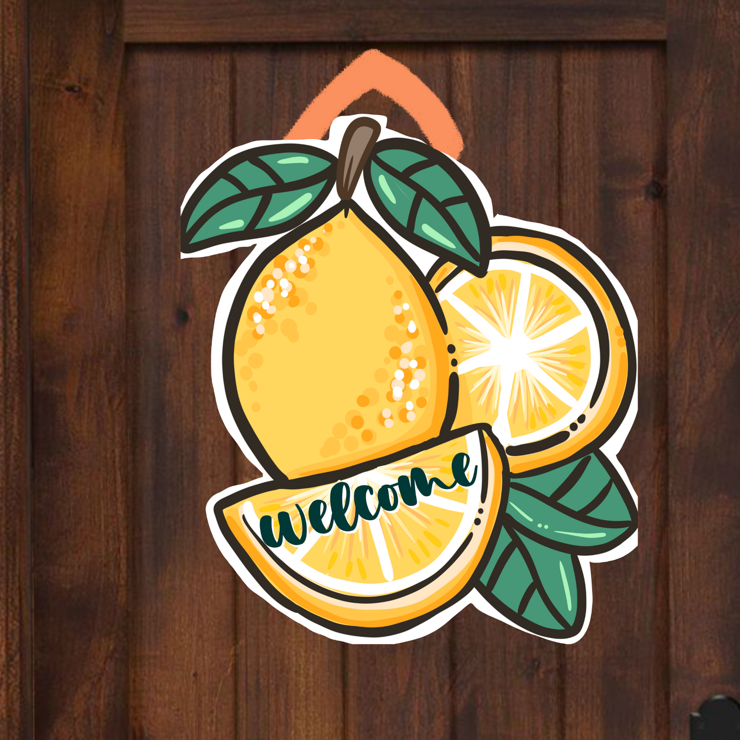 Welcome Lemons Door Hanger