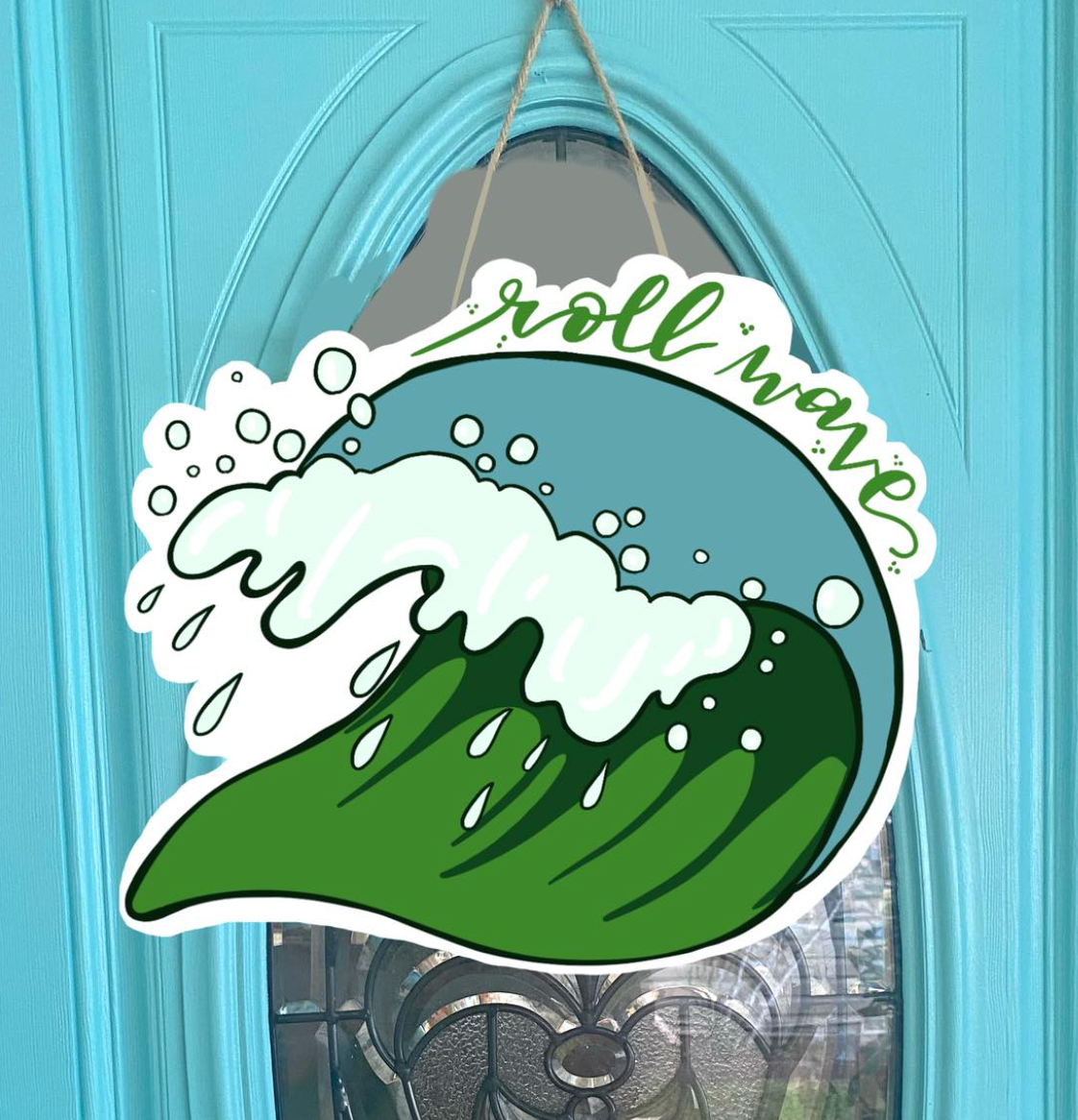 Roll Wave Tulane Door Hanger