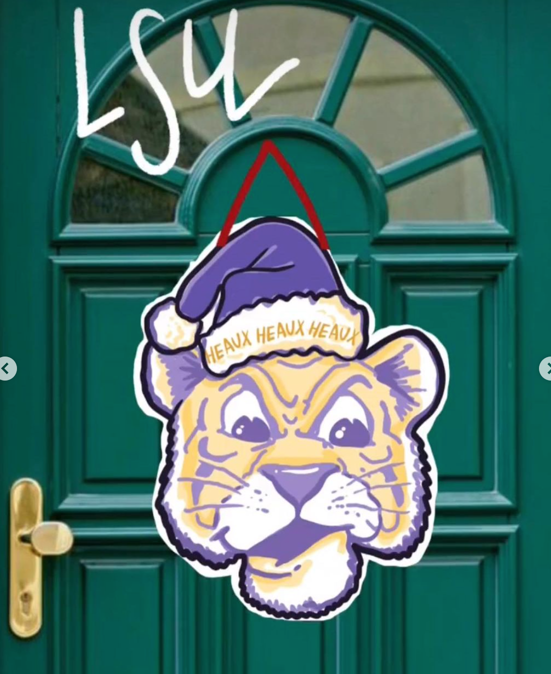 LSU Tiger Vintage Christmas Door Hanger – Art By Madicat LSU Tiger Vintage Christmas Door Hanger – Art By Madicat