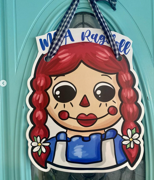 Mount Carmel Academy Ragdoll Class Mascot Door Hanger