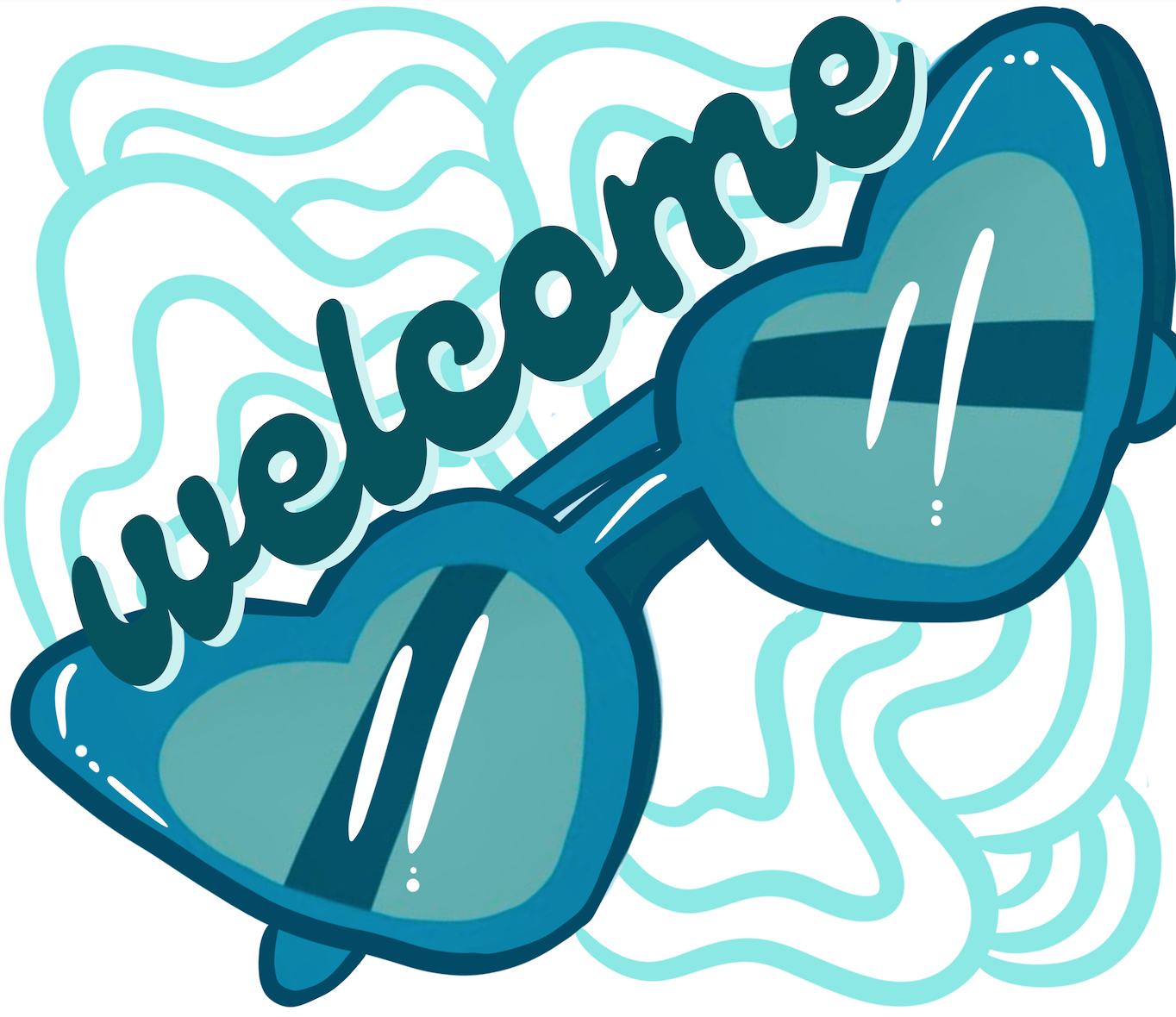 Welcome Heart Sunglasses Door Hanger