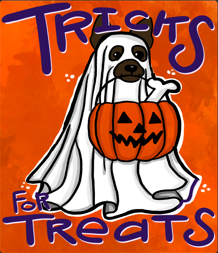 Tricks for Treats Dog Door Hanger