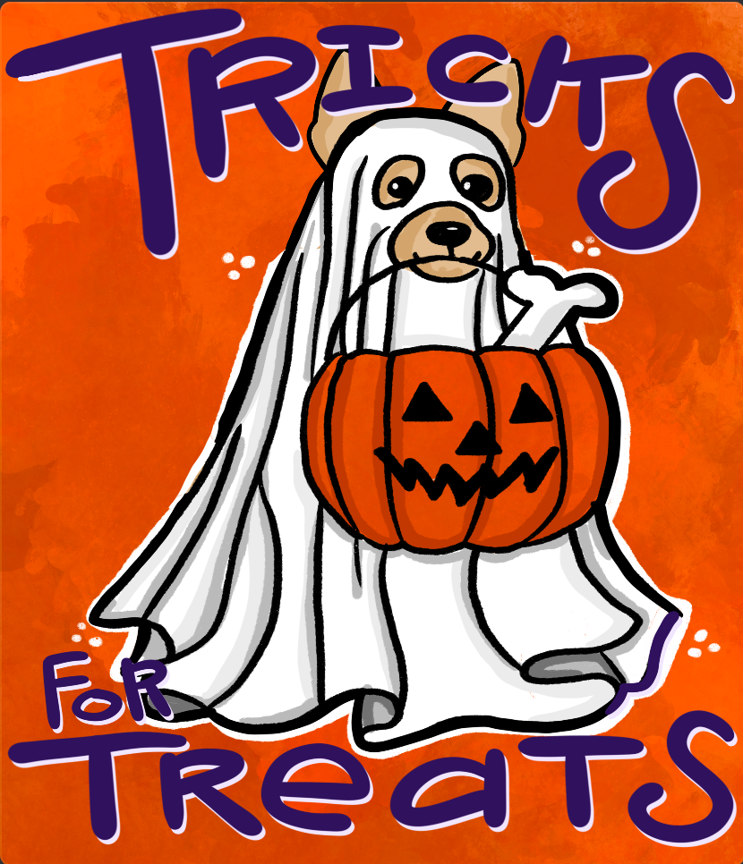 Tricks for Treats Dog Door Hanger