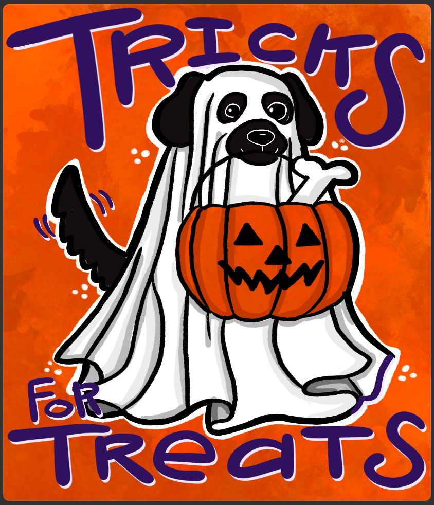 Tricks for Treats Dog Door Hanger
