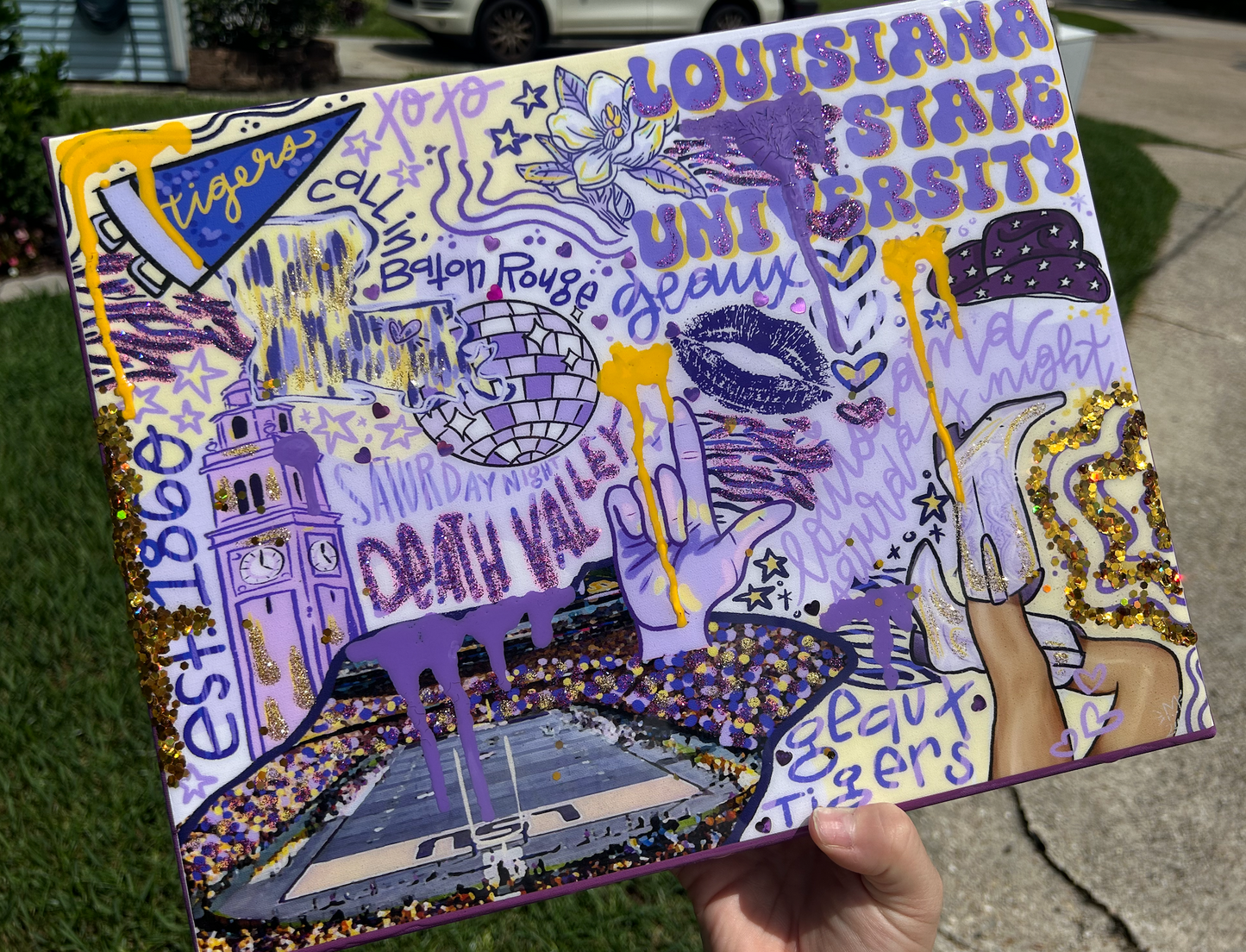 LSU Cute Doodle Illustration