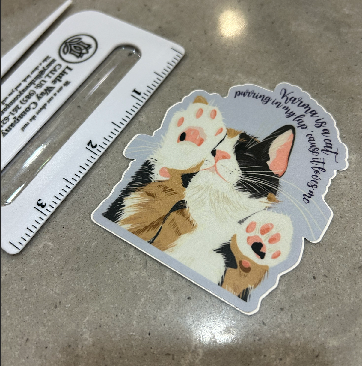 Karma is a Cat Vinyl Sticker