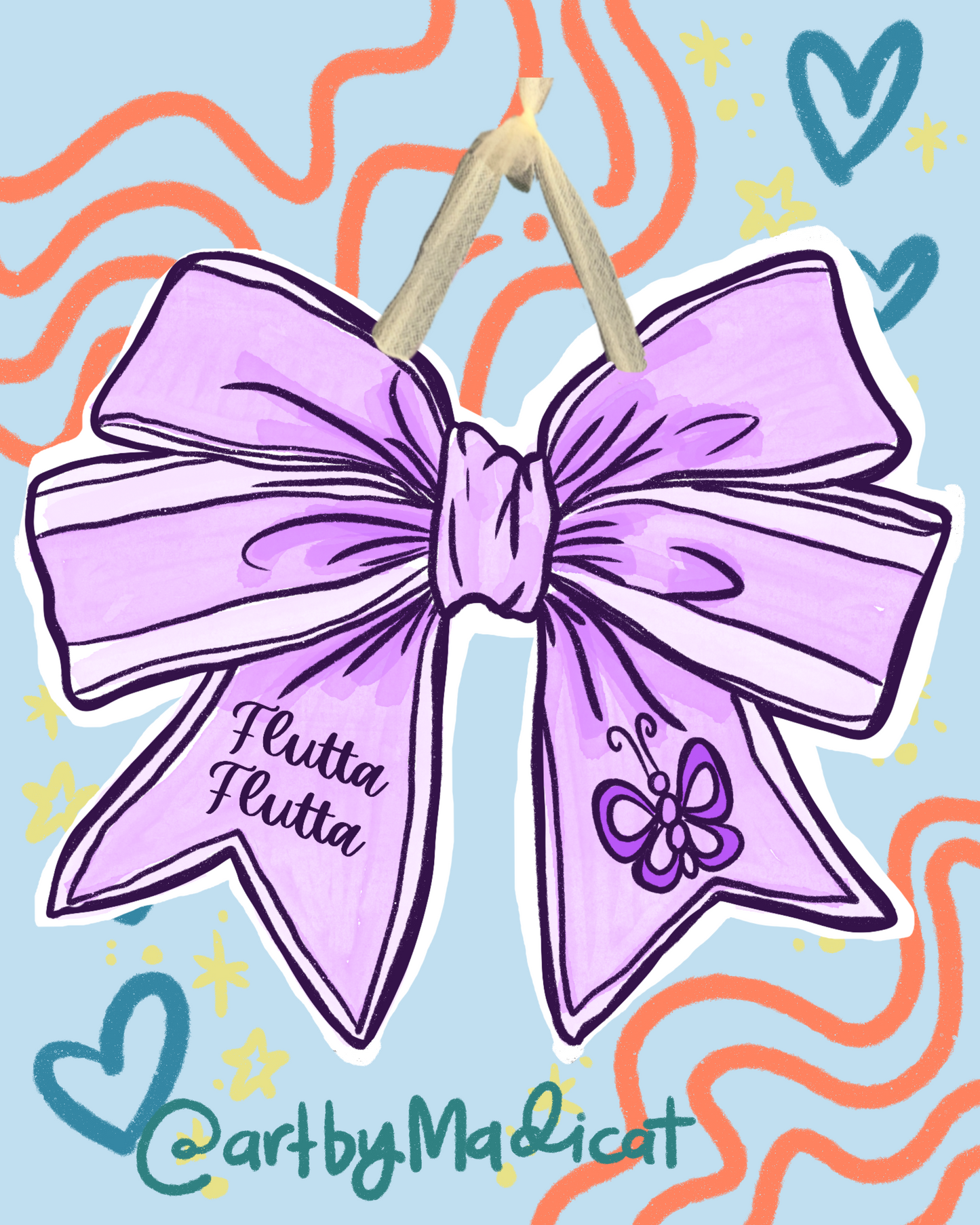 MCA Butterfly Bow Coquette Door Hanger