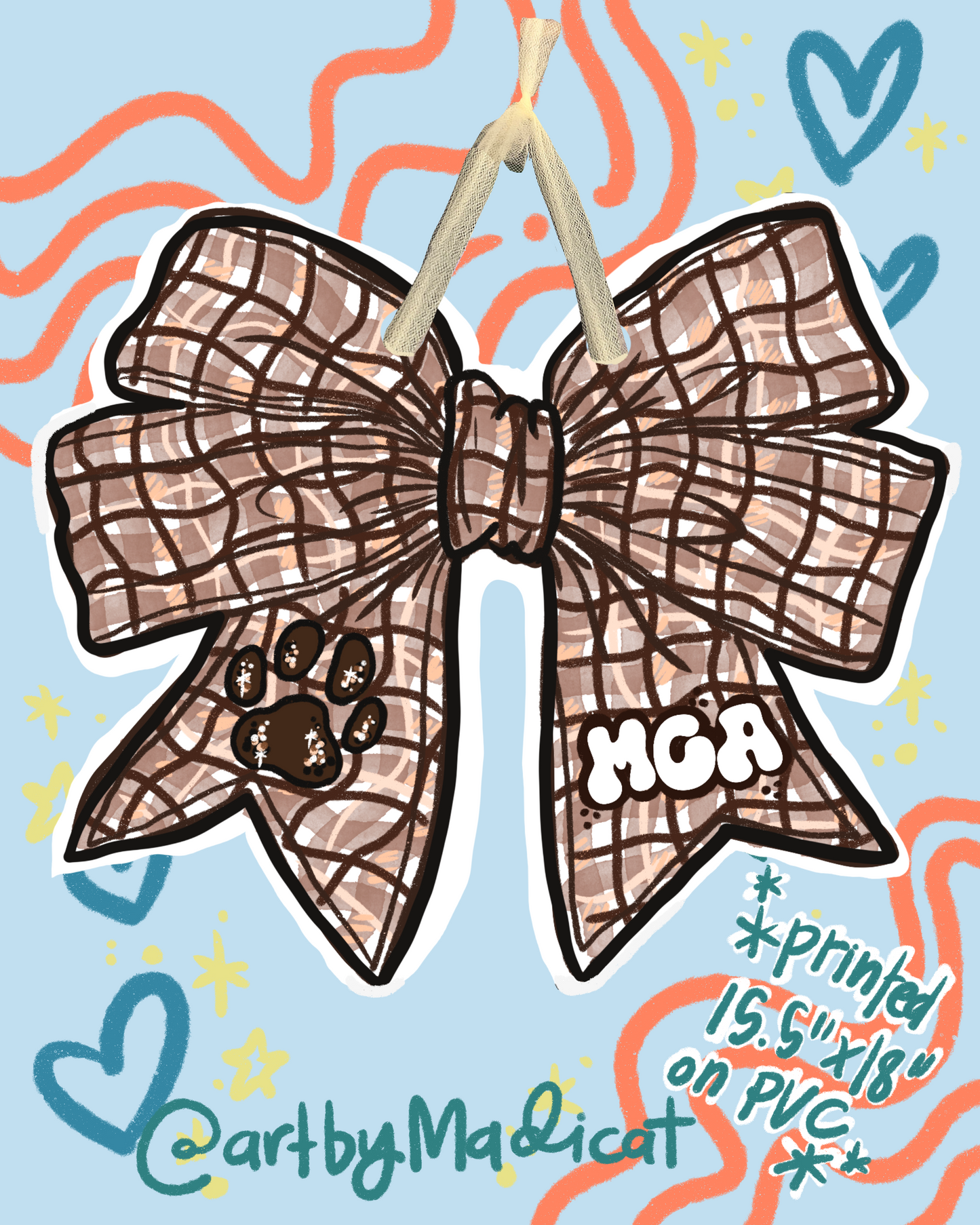 MCA Bow Coquette Door Hanger