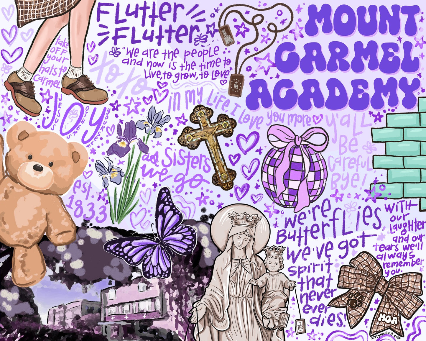 Butterfly Mount Carmel Academy Doodle