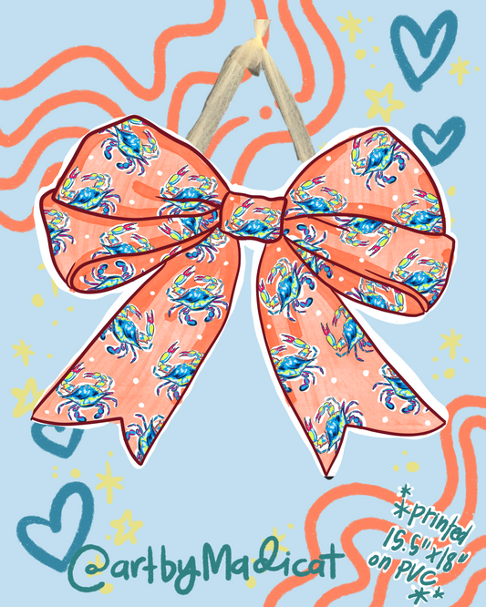 Crab Coquette Door Hanger