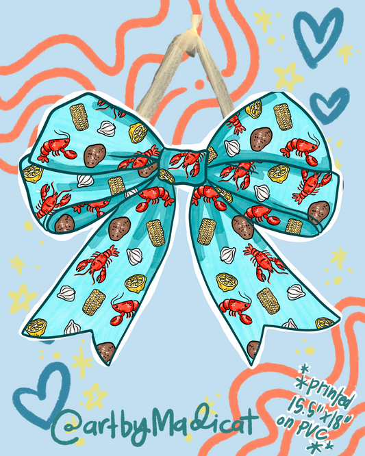 Crawfish Boil Coquette Door Hanger