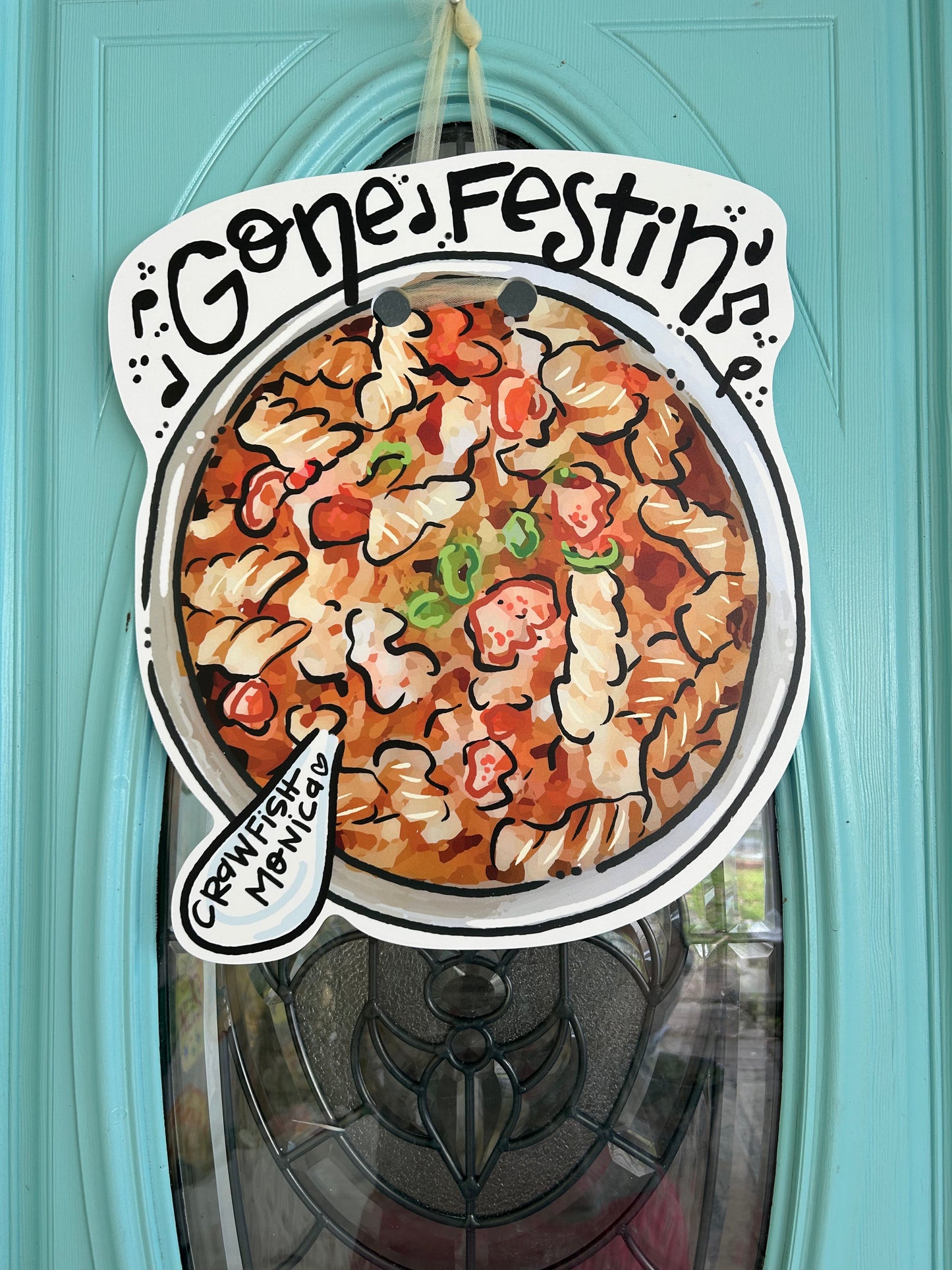 Gone Festin' Jazz Fest Spring Louisiana Door Hanger