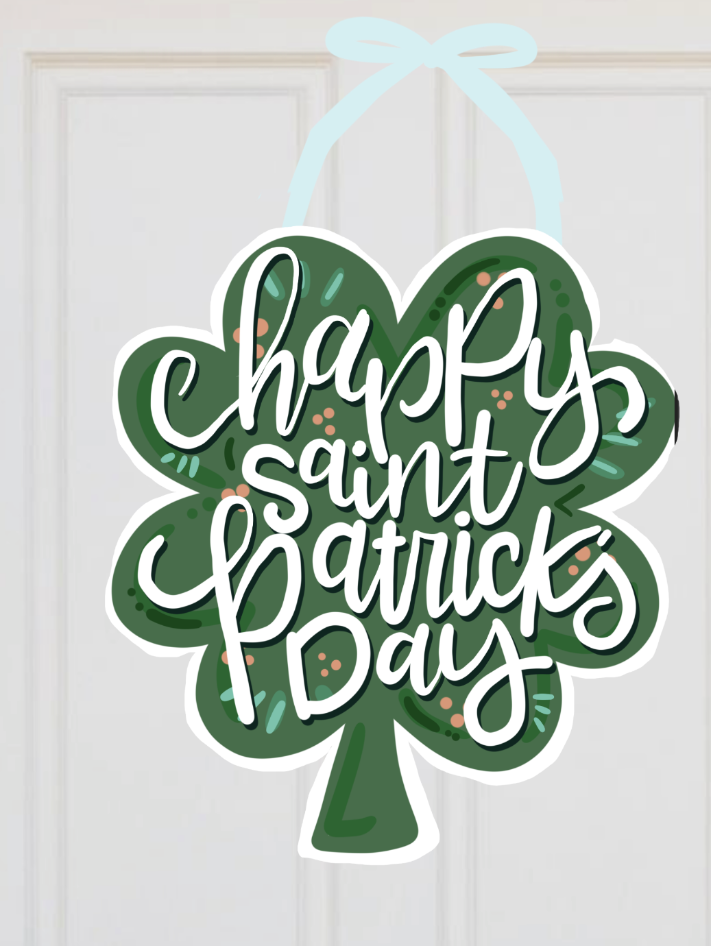 St. Patrick's Day Shamrock Door Hanger