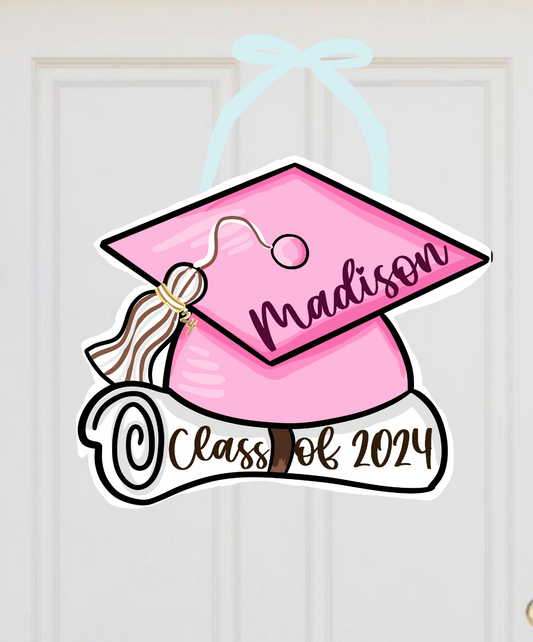 Custom Graduating Senior Diploma Doorhanger