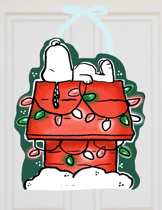 Christmas Snoopy Door Hanger