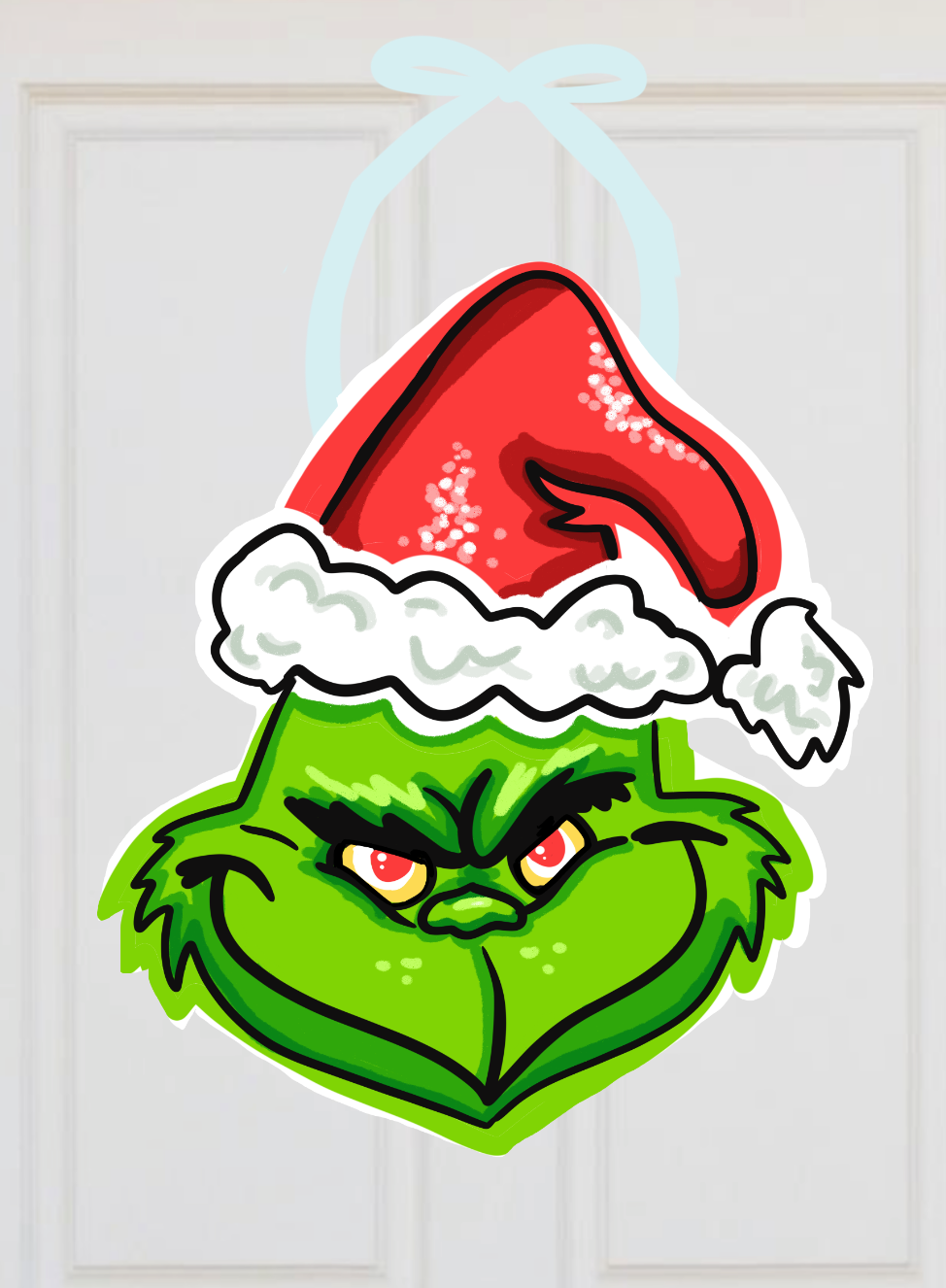 Grinch Christmas Door Hanger