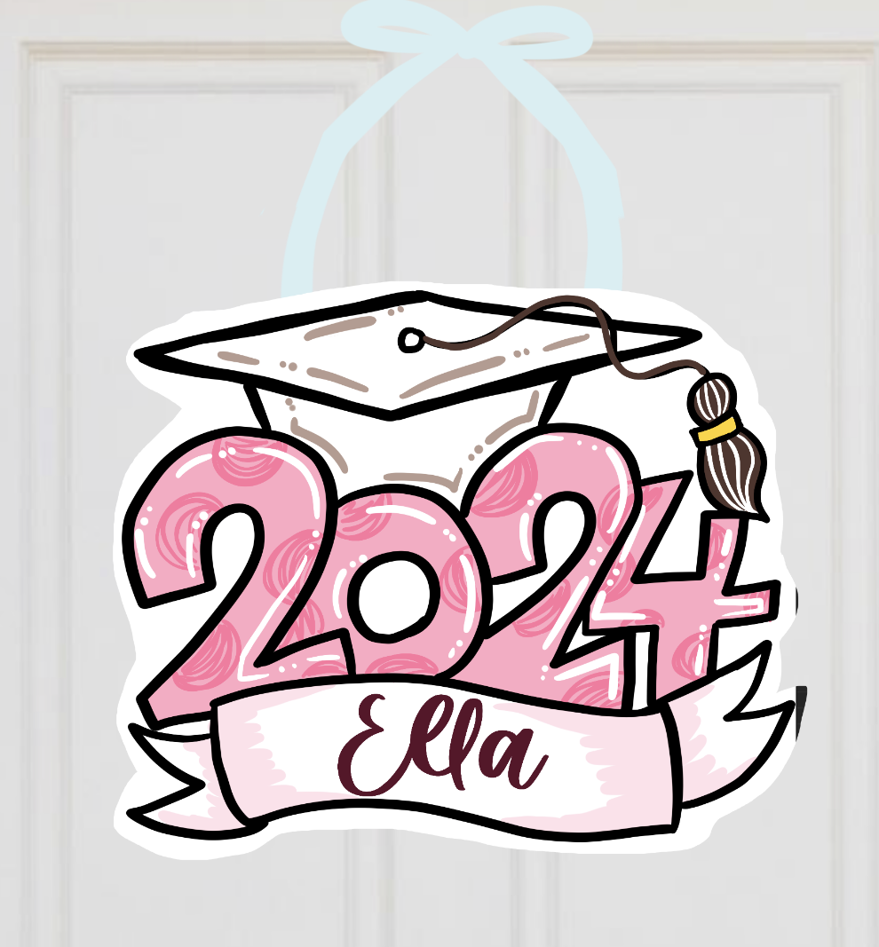 Custom Graduating Senior 2024 Doorhanger