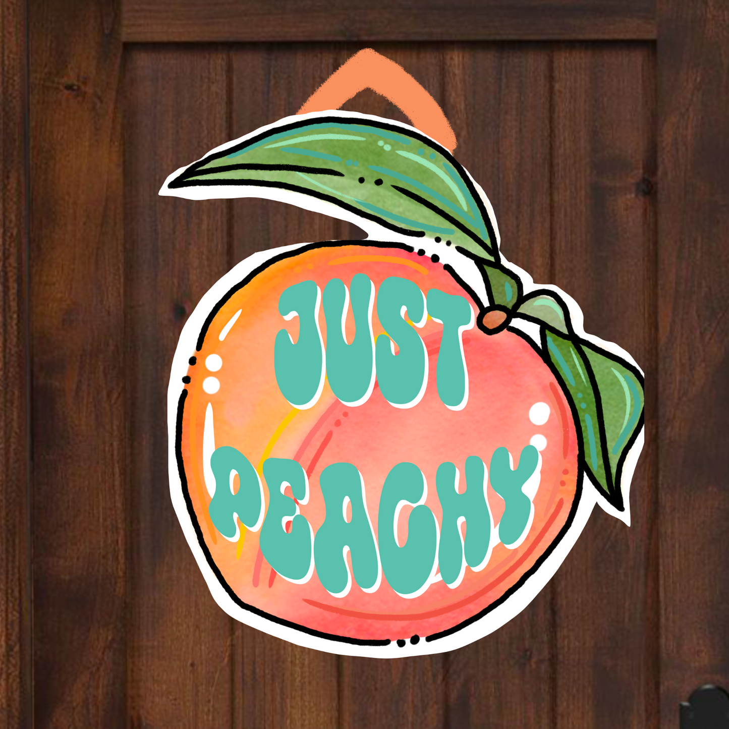 Just Peachy Door Hanger