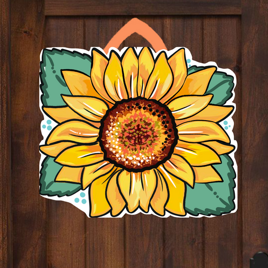 Sunflower Floral Door Hanger