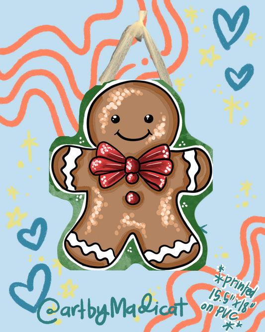 Gingerbread Man Christmas Door Hanger