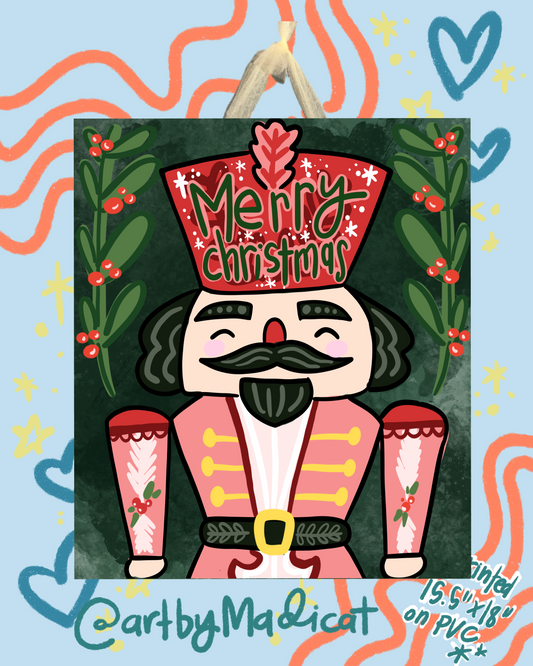 Nutcracker Christmas Door Hanger