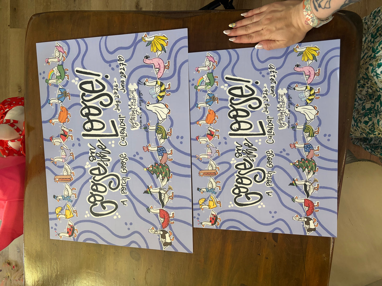 LAST RESTOCK! Goose on the Loose: Porch Goose Calendar - June 2026-July 2027