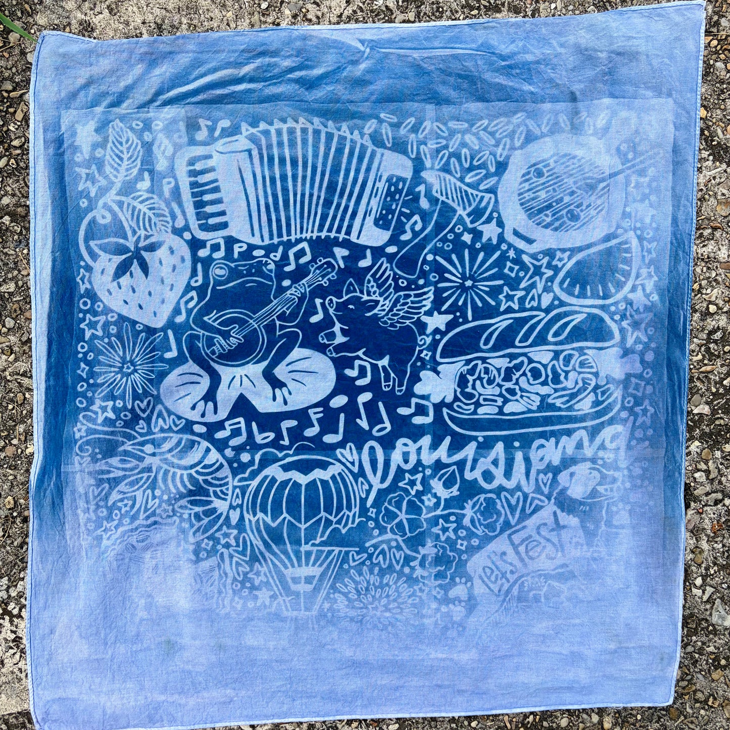 One of a Kind Cyanotype #1 Bandana
