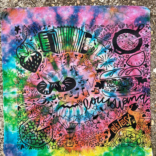 One of a Kind Rainbow Tie Dye Bandana #2