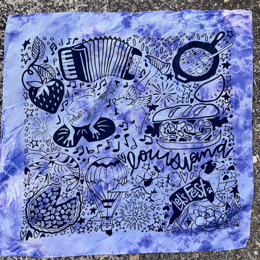 One of a Kind Lavender Tie Dye Bandana #3