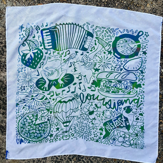 One of a Kind Rainbow Printed Bandana #2