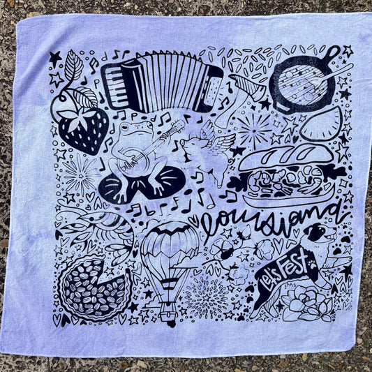 One of a Kind Lavender Tie Dye Bandana #5