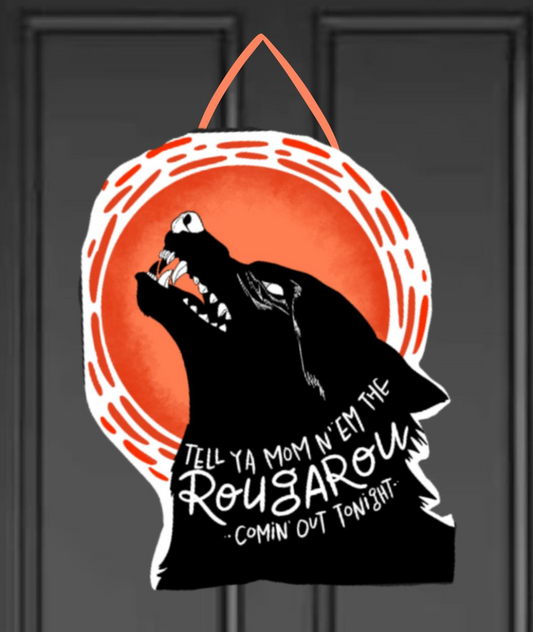 Rougarou Werewolf Halloween Door Hanger