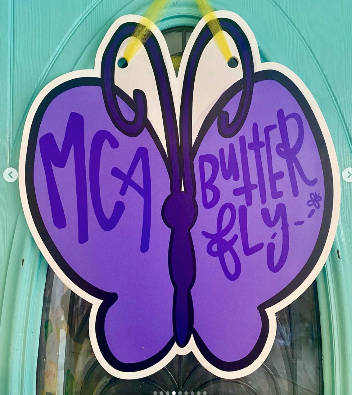 Mount Carmel Academy Butterfly Class of 2027 Mascot Door Hanger