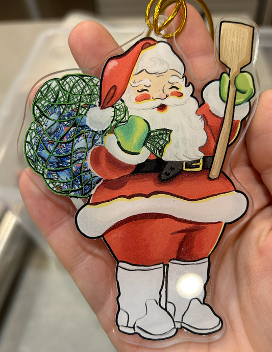 Cajun Santa Acrylic Ornament