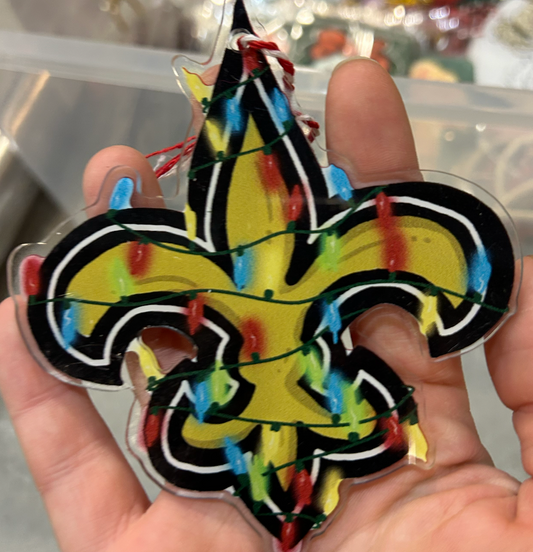 Saints Fleur De Lis Acrylic Ornament