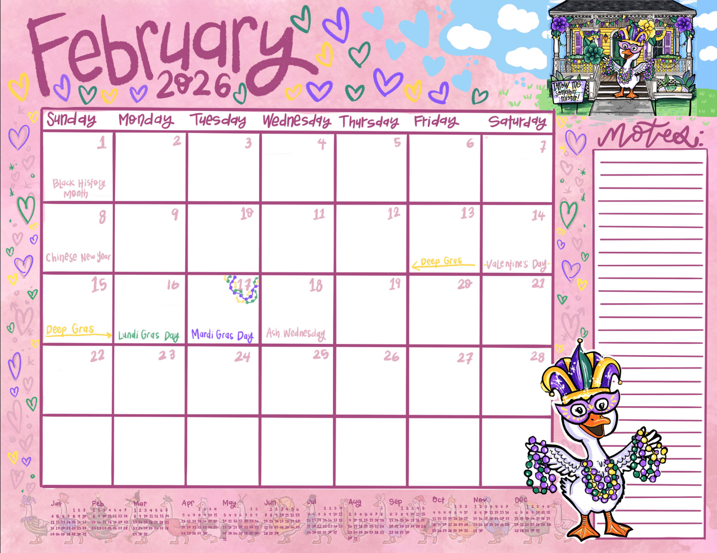 Goose on the Loose: Porch Goose Calendar (Ships Nov 1)