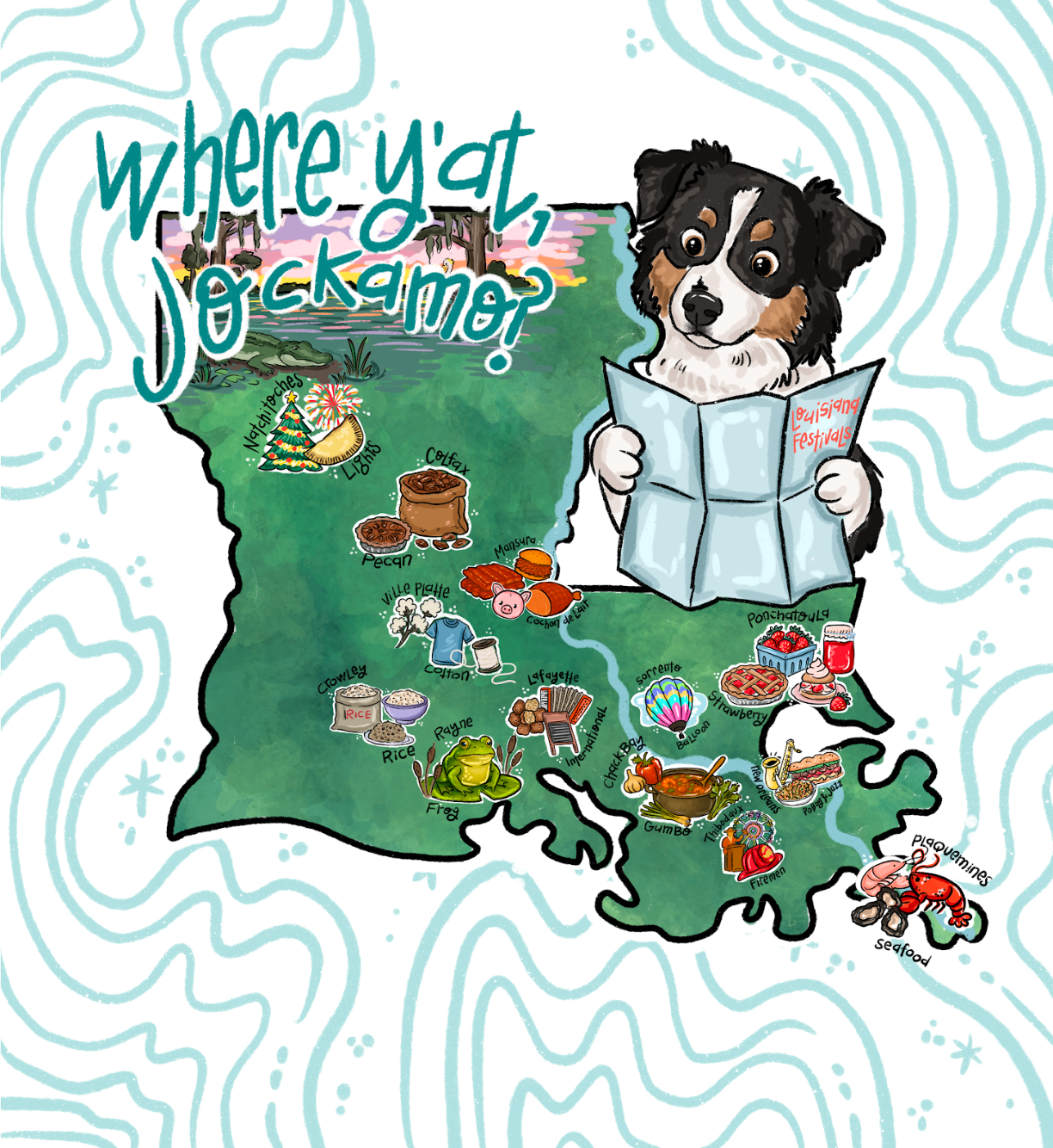 Where Y'at Jockamo? A Louisiana Book of Festivals - Children's Illustrated Book