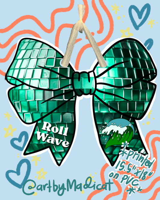 Tulane Bow Coquette Door Hanger