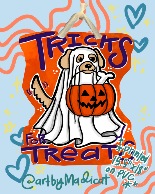 Tricks for Treats Dog Door Hanger